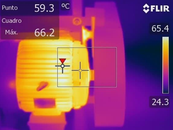 Inspeção termográfica em motor e componentes mecânicos