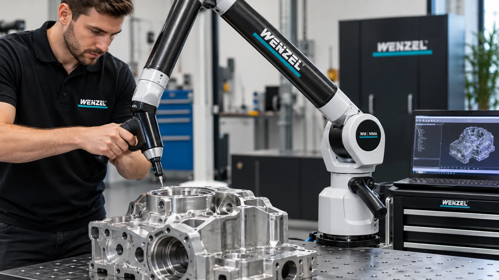 Braço de medição tridimensional em aplicação automotiva