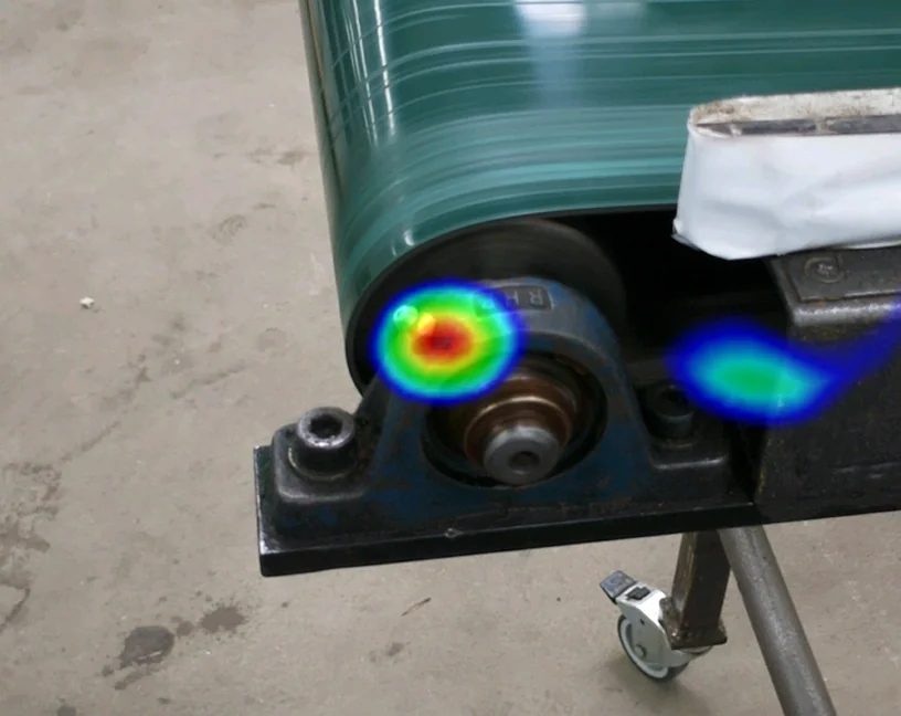 Imagem acústica aplicada à inspeção de rolamento em transportador industrial