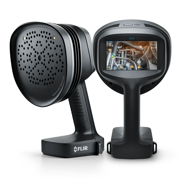 Câmera acústica FLIR Si2-LD, vistas frontal e traseira